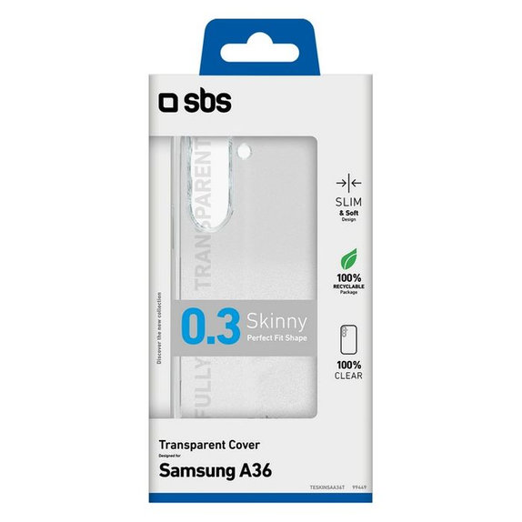 Custodia Skinny per Samsung A36 5G, Transparent, SBS
