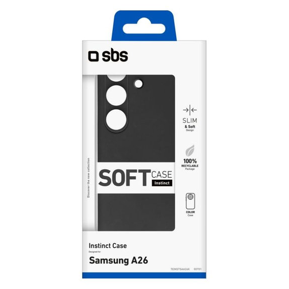 Custodia Instinct per Samsung A26, Black, SBS