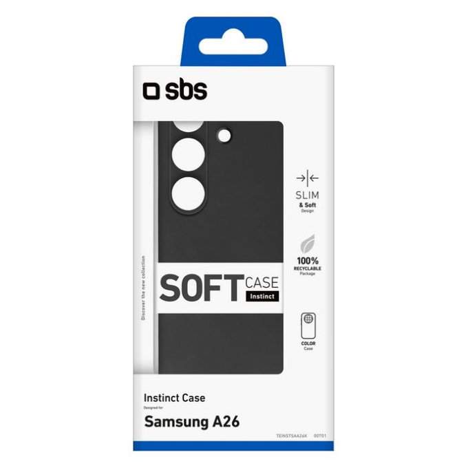 Custodia Instinct per Samsung A26, Black, SBS