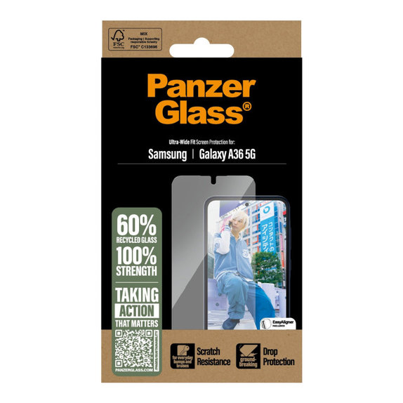 Vetro temperato UWF per Samsung A36 5G, Trasparente, PanzerGlass