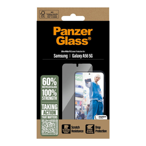 Vetro temperato UWF per Samsung A56 5G, Trasparente, PanzerGlass