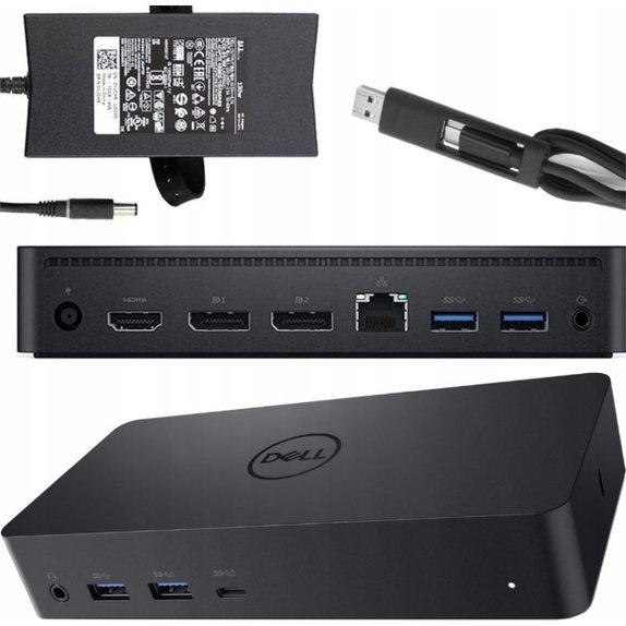 Docking Station USB-C con adattatore da 130W per Dell D6000, Ricondizionata