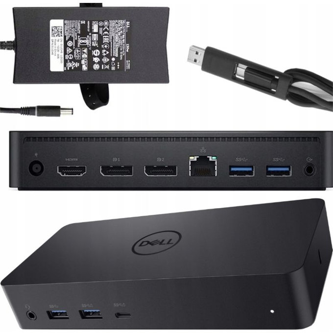 Docking Station USB-C con adattatore da 130W per Dell D6000, Ricondizionata