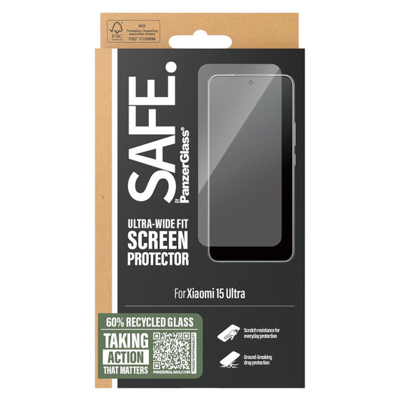 Vetro temperato UWF per Xiaomi 15 Ultra, Nero, SAFE by PanzerGlass