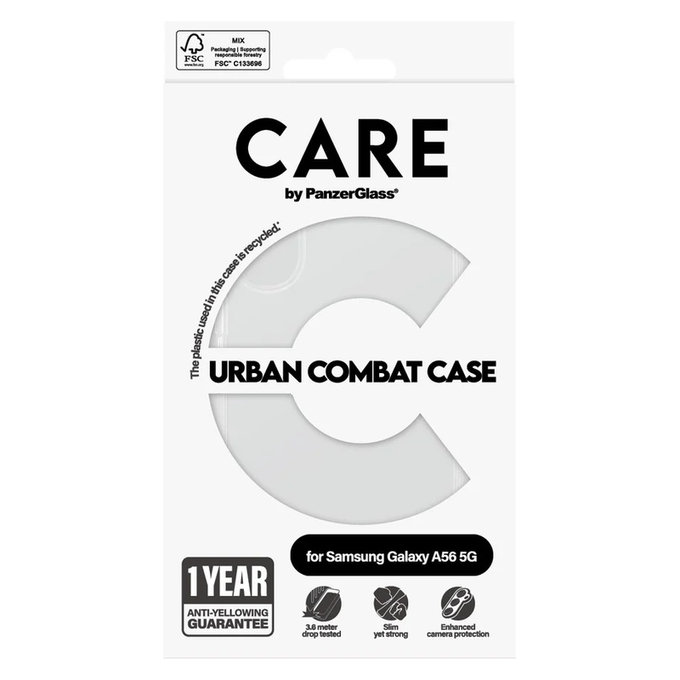 Custodia Urban Combat per Samsung Galaxy A56 5G, Trasparente, PanzerGlass