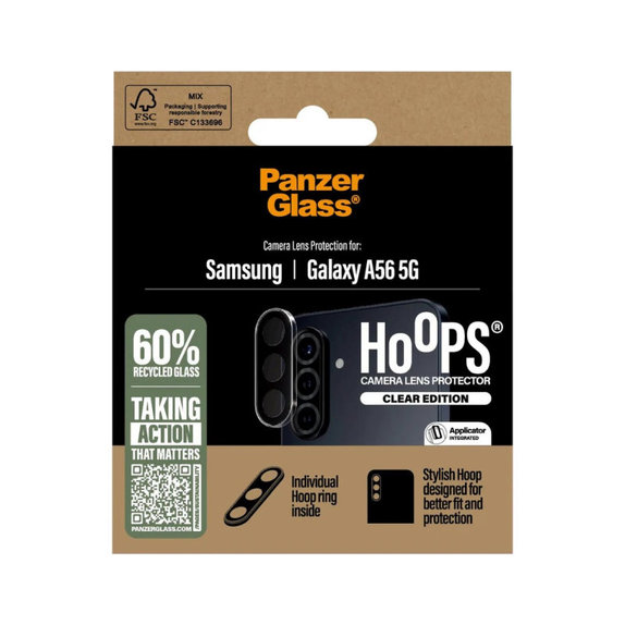 Protezione lente fotocamera Hoops per Samsung A56 5G, Trasparente, PanzerGlass