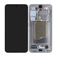 Schermo OLED per Samsung S25, Silver Shadow, Vetro touch con cornice