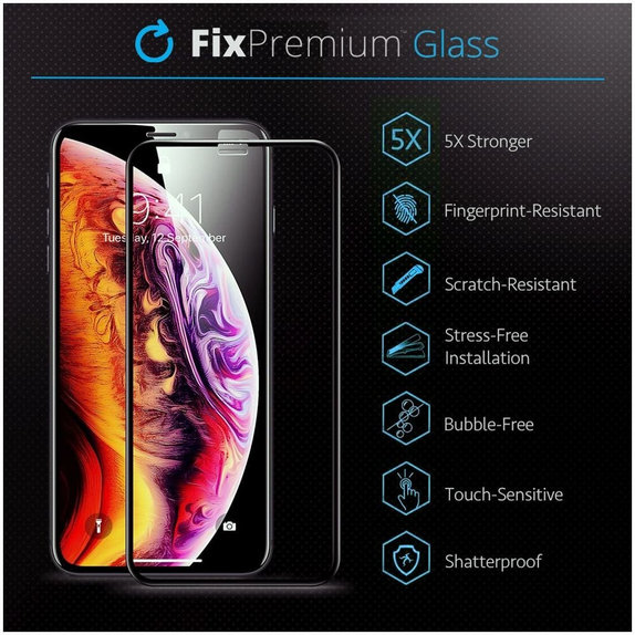 Vetro temperato FullCase per Samsung A26 A266E, FixPremium