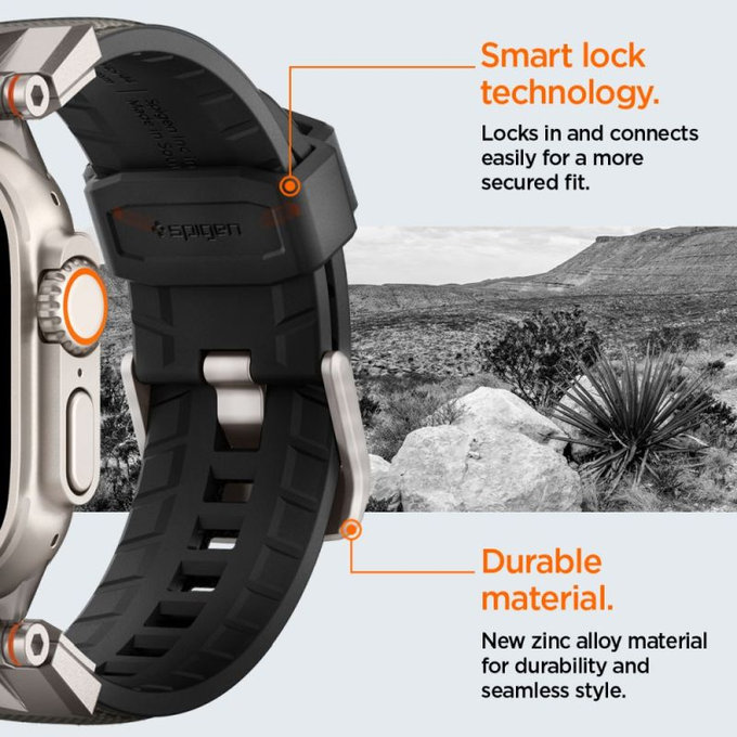 Strap Durapro Armor per Apple Watch (42, 44, 45, 49mm), Gray, Spigen