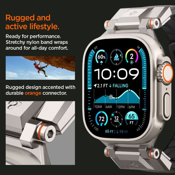 Strap Durapro Armor per Apple Watch (42, 44, 45, 49mm), Gray, Spigen