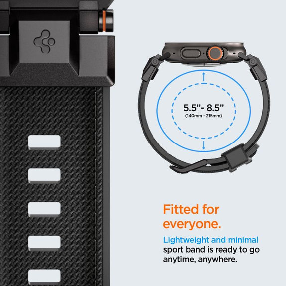 Strap Durapro Armor per Apple Watch (42, 44, 45, 49mm), Black Edition, Spigen