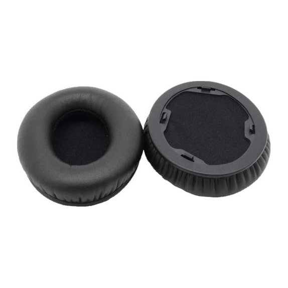 Cuscinetti auricolari di ricambio per Beats Studio 1, Memory foam and PU leather, Black, 1 paio