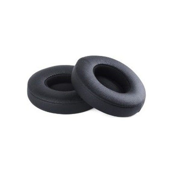 Cuscinetti auricolari di ricambio per Beats Solo 2, 3, Memory foam and PU leather, Black, 1 paio