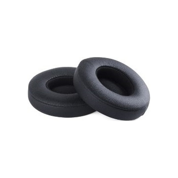 Cuscinetti auricolari di ricambio per Beats Solo 2, 3, Memory foam and PU leather, Black, 1 paio