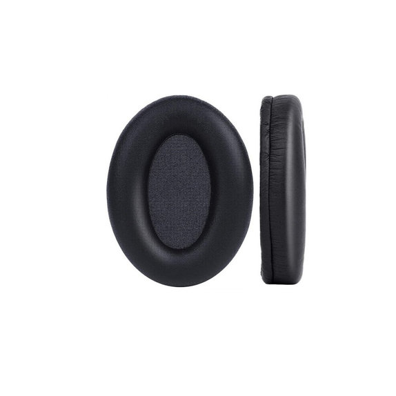 Cuscinetti auricolari di ricambio per Sony WH-1000XM3, Memory foam and PU leather, Black, 1 paio