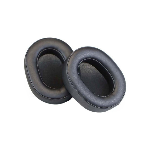 Cuscinetti auricolari di ricambio per Sony WH-1000XM5, Memory foam and PU leather, Black, 1 paio