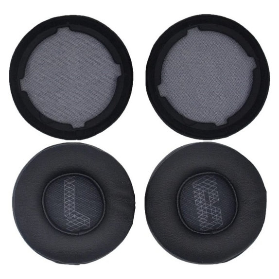 Cuscinetti auricolari di ricambio per JBL Live 400BT, 460NC, Memory foam and PU leather, Black, 1 paio