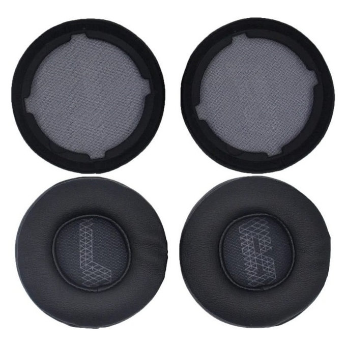 Cuscinetti auricolari di ricambio per JBL Live 400BT, 460NC, Memory foam and PU leather, Black, 1 paio