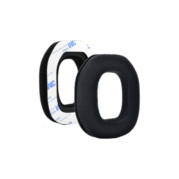 Cuscinetti auricolari di ricambio per Logitech Astro A40, A50, Memory foam and Textile, Black, 1 paio