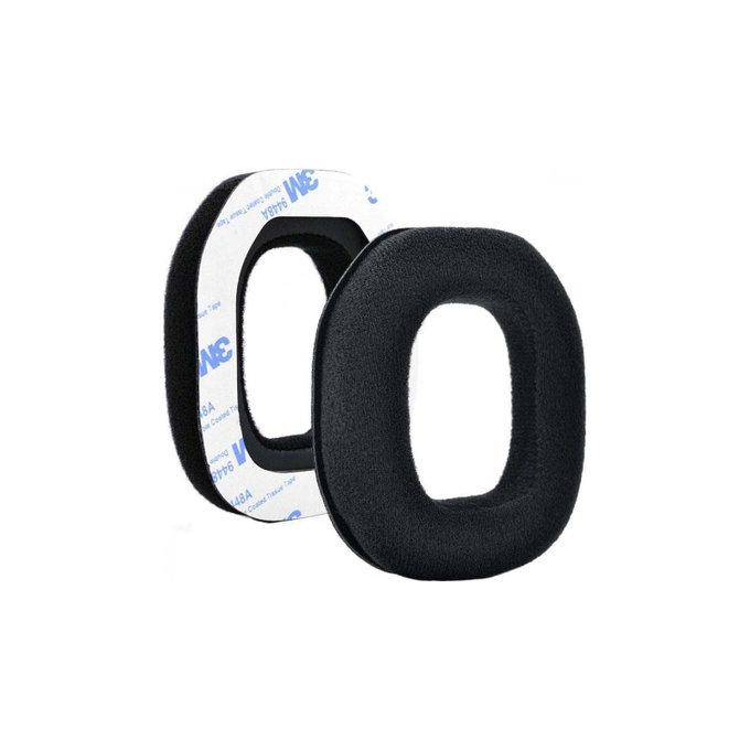 Cuscinetti auricolari di ricambio per Logitech Astro A40, A50, Memory foam and Textile, Black, 1 paio