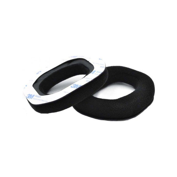 Cuscinetti auricolari di ricambio per Logitech Astro A40, A50, Memory foam and Textile, Black, 1 paio