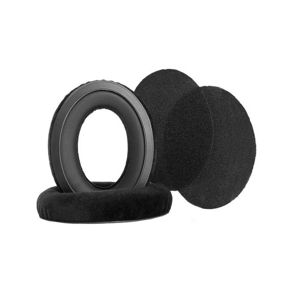Cuscinetti auricolari di ricambio per Sennheiser HD598, Memory foam and Suede, Black, Cooling Gel, 1 paio