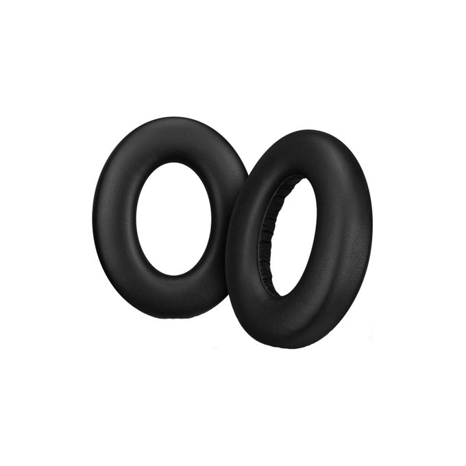 Cuscinetti auricolari di ricambio per Sennheiser Momentum 4.0, Memory foam and PU leather, Black, 1 paio