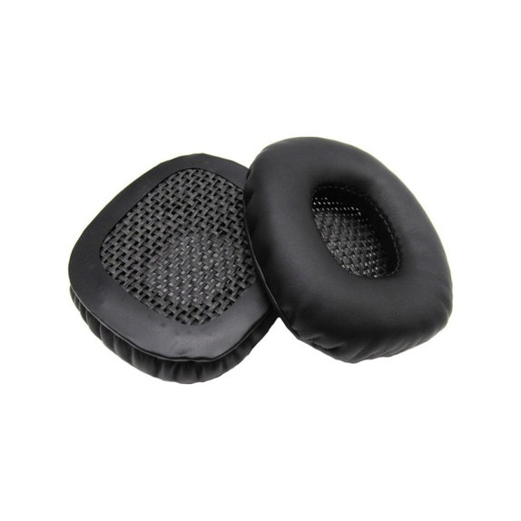 Cuscinetti auricolari di ricambio per Marshall Major I, II, Memory foam and PU leather, Black, 1 paio