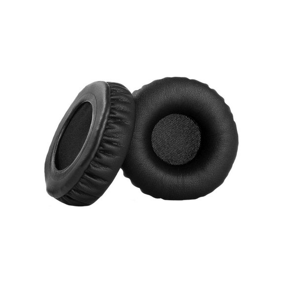 Cuscinetti auricolari di ricambio per Philips SHB3060, Memory foam and PU leather, Black, 1 paio