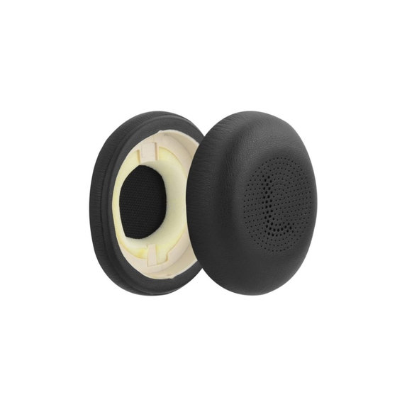 Cuscinetti auricolari di ricambio per Jabra Evolve2 65UC, Elite 45H, Memory foam and PU leather, Black, 1 paio