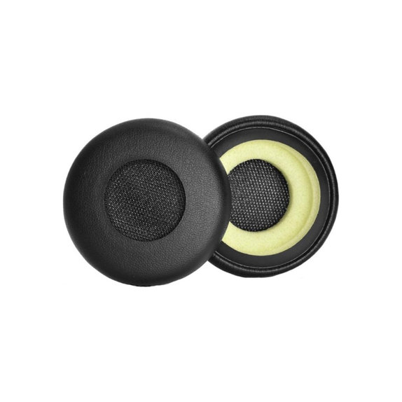 Cuscinetti auricolari di ricambio per Jabra Evolve 20, 30, 40, PU Leather, Black, 1 paio