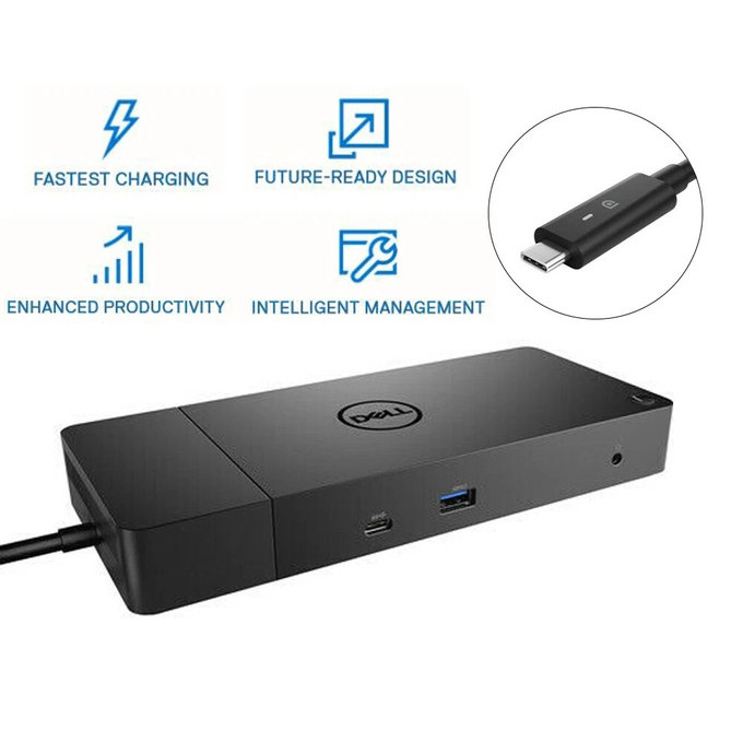Docking Station USB-C con adattatore da 130W per Dell WD19 K20A001, Ricondizionata