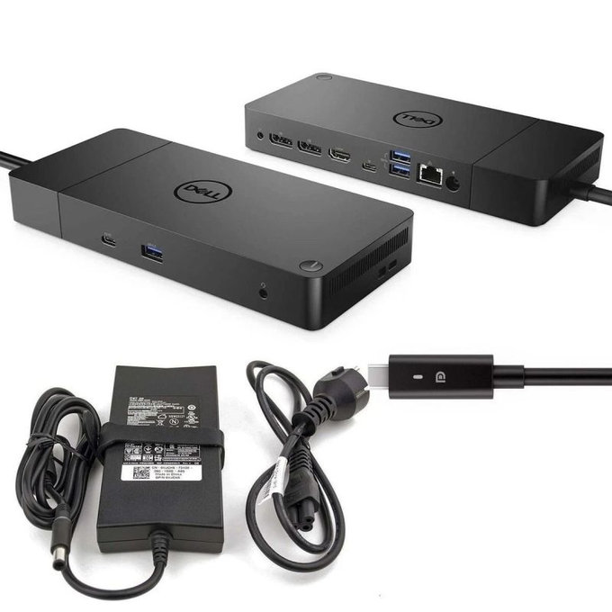 Docking Station USB-C con adattatore da 130W per Dell WD19 K20A001, Ricondizionata