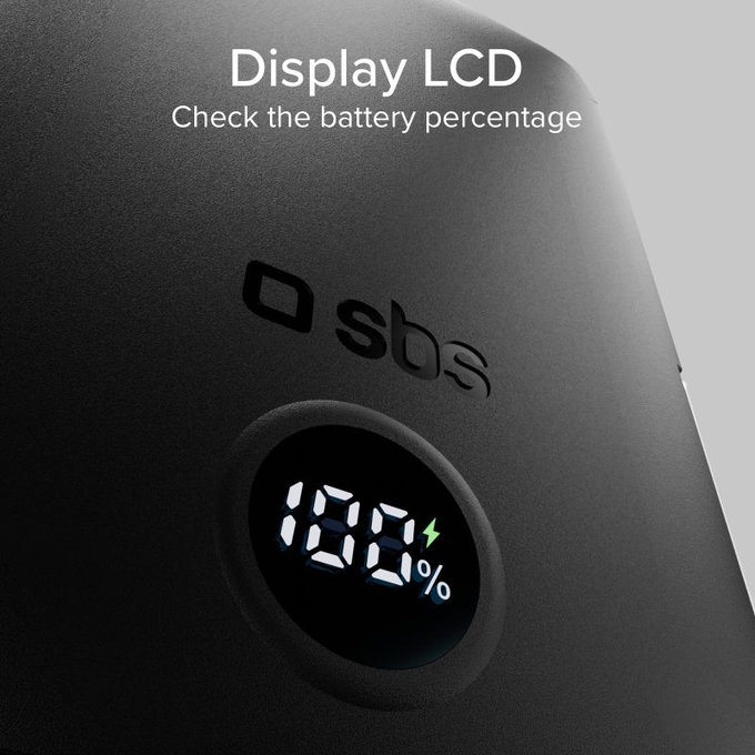 PowerBank 5000mAh, 20W, Power Delivery con supporto magnetico, Black, SBS