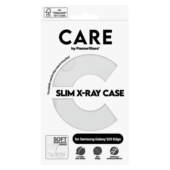 Custodia X-Ray per Samsung Galaxy S25 Edge, Trasparente, PanzerGlass