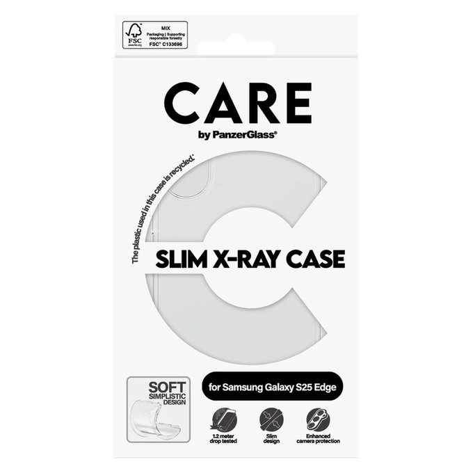 Custodia X-Ray per Samsung Galaxy S25 Edge, Trasparente, PanzerGlass