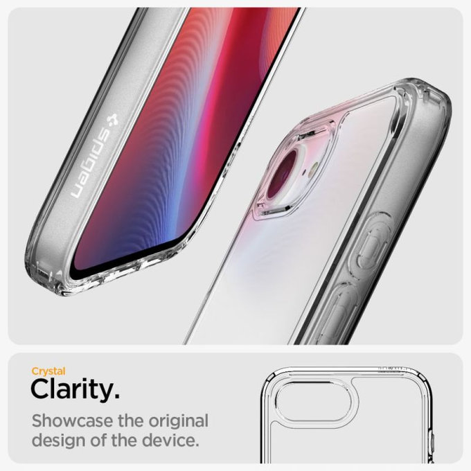 Custodia Ultra Hybrid per iPhone 16e, Crystal Clear, Spigen