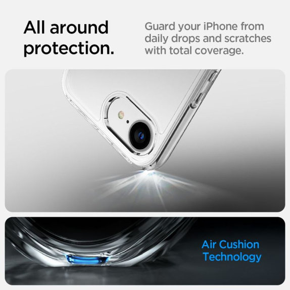 Custodia Ultra Hybrid per iPhone 16e, Crystal Clear, Spigen