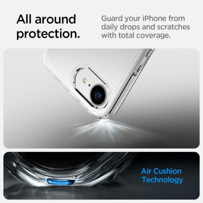 Custodia Ultra Hybrid per iPhone 16e, Crystal Clear, Spigen