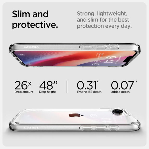 Custodia Ultra Hybrid per iPhone 16e, Crystal Clear, Spigen