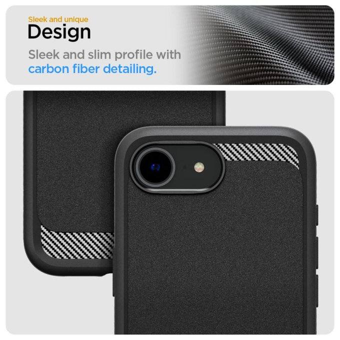 Custodia Rugged Armor con MagSafe per iPhone 16e, Matte Black, Spigen