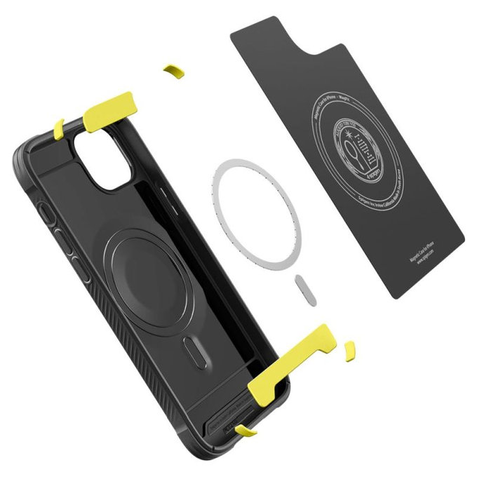 Custodia Rugged Armor con MagSafe per iPhone 14, Matte Black, Spigen