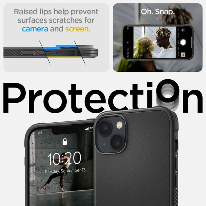 Custodia Rugged Armor con MagSafe per iPhone 14, Matte Black, Spigen