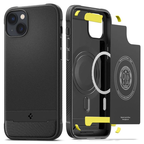 Custodia Rugged Armor con MagSafe per iPhone 14, Matte Black, Spigen