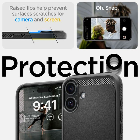 Custodia Rugged Armor con MagSafe per iPhone 16, Matte Black, Spigen