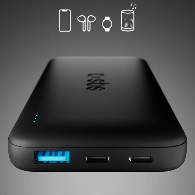 PowerBank Infinity 10 000mAh, 10W, LiFePO4, USB-C/USB-A, Black, SBS