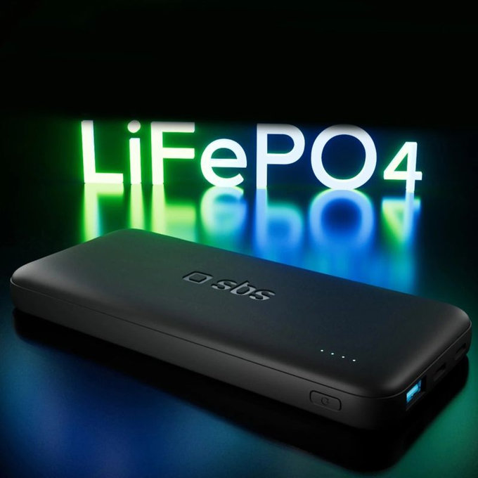 PowerBank Infinity 10 000mAh, 10W, LiFePO4, USB-C/USB-A, Black, SBS