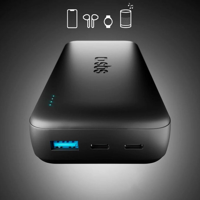 PowerBank Infinity 20 000mAh, 10W, LiFePO4, USB-C/USB-A, Black, SBS