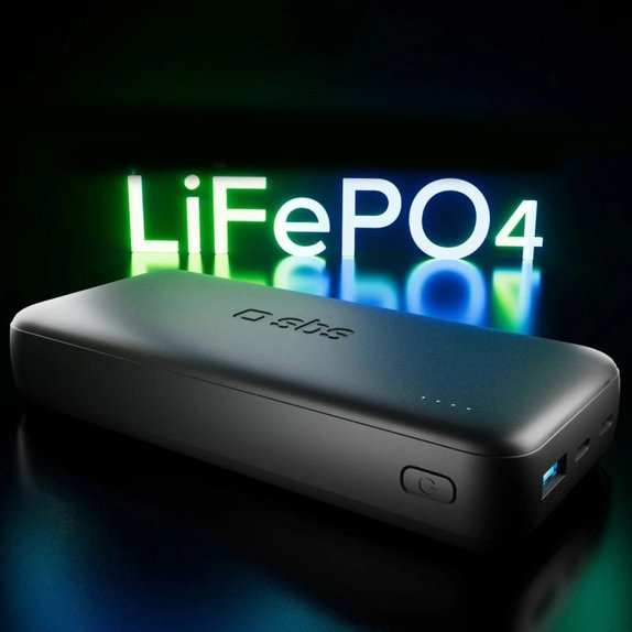 PowerBank Infinity 20 000mAh, 10W, LiFePO4, USB-C/USB-A, Black, SBS