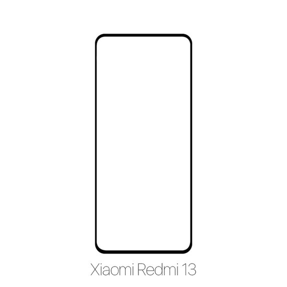 Vetro temperato FullCase per Xiaomi Redmi 13, FixPremium